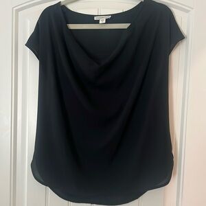 black blouse with cute neck detail.